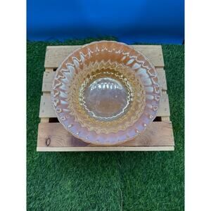 Vintage Anchor Hocking Fire-King Peach Lustre 8.5" Swirl Serving Bowl